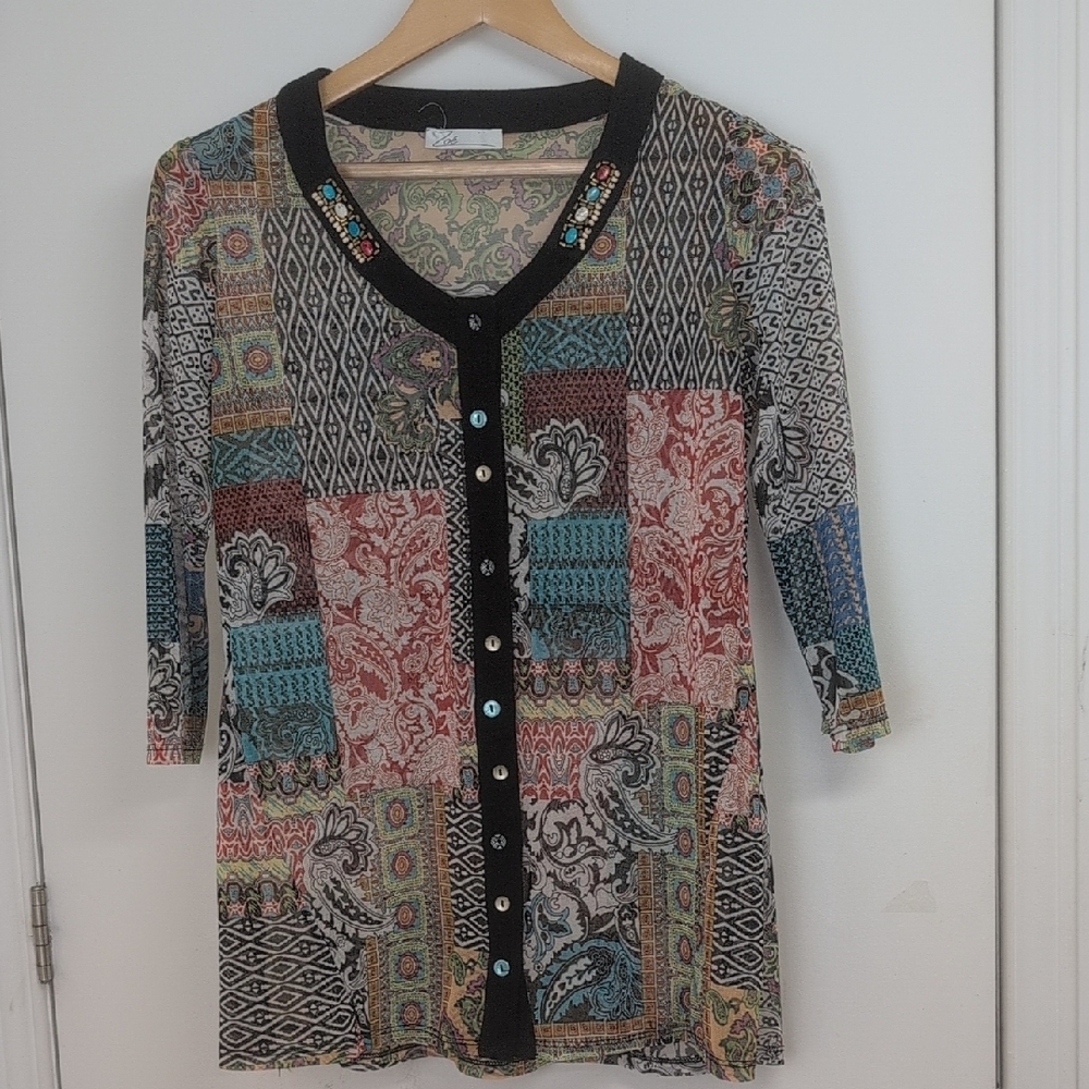 ZOE MESH CARDIGAN SIZE MEDIUM